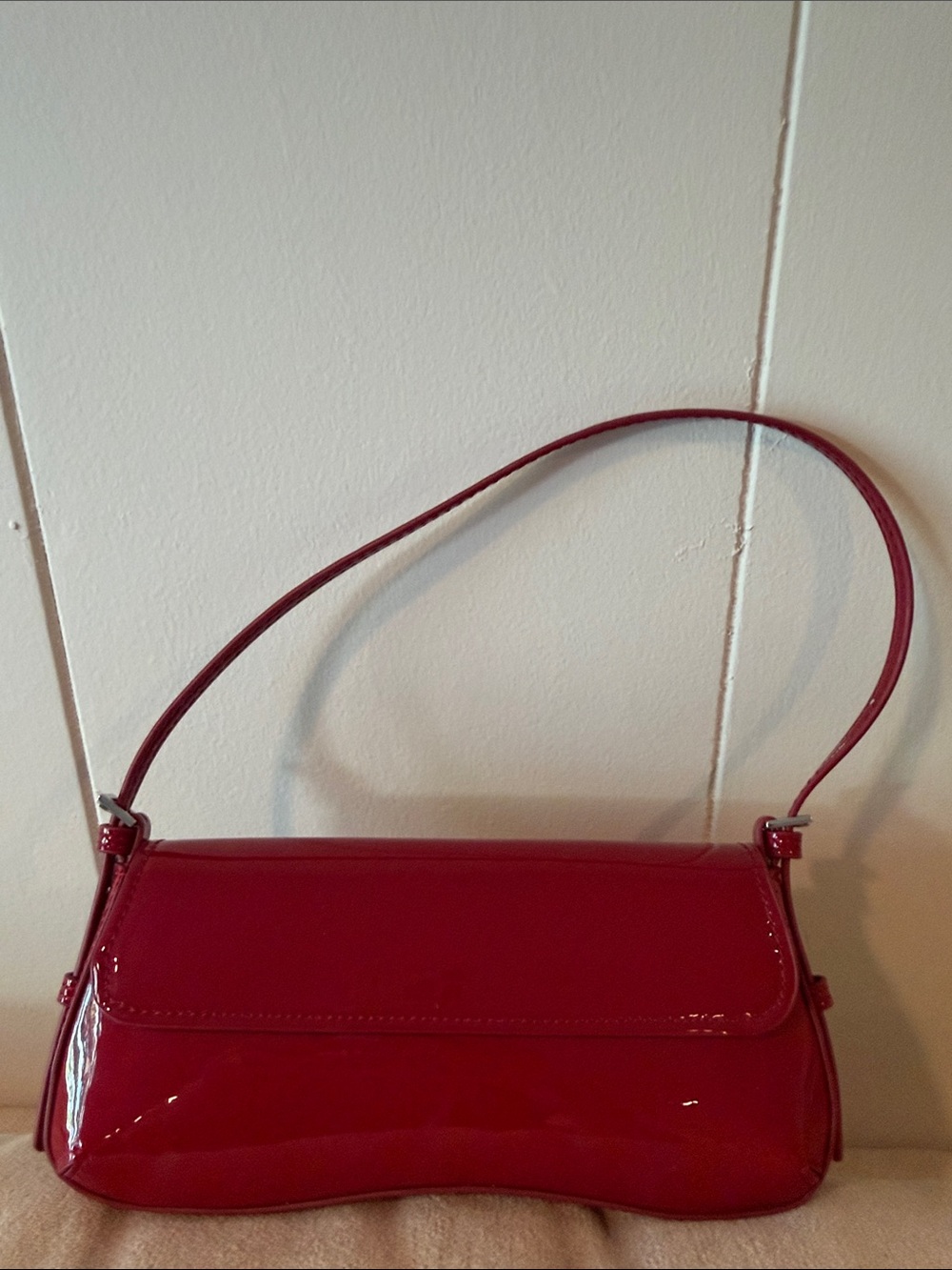 Zara Red Patent Shoulder Bag - Women